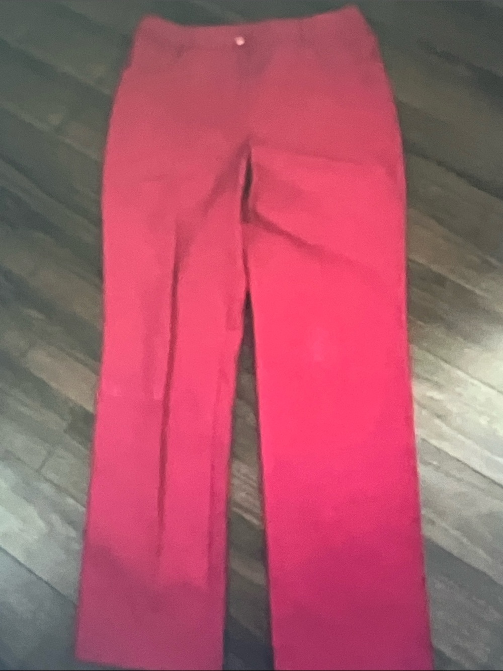St. John Straight Leg Pants in Red